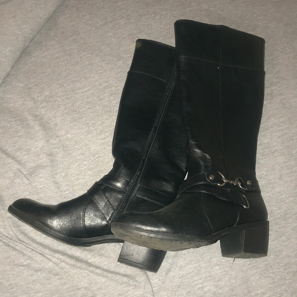 Black Life Stride heeled boots
